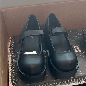 Demonia Black Platform Mary Janes